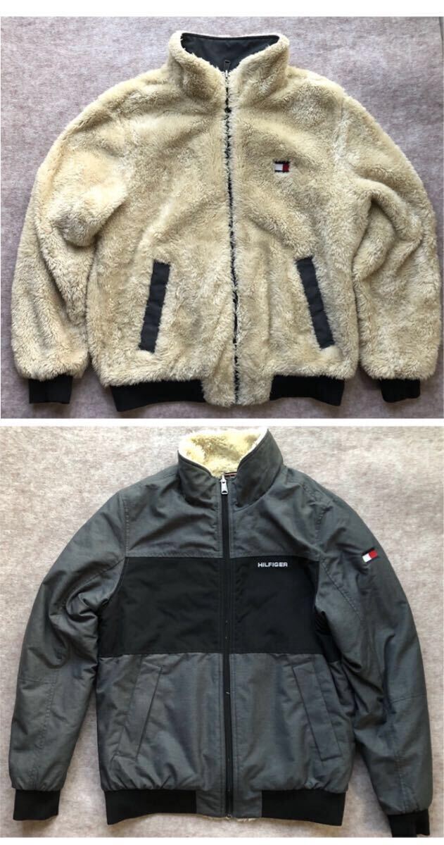 TOMMY トミー リバーシブル ジャケット フリース Sサイズ S/P ※ヤブレ箇所あり拍卖