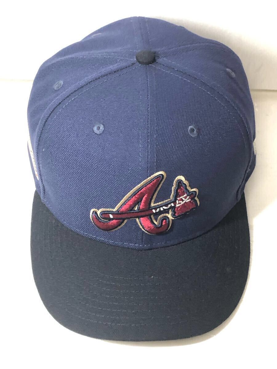 NEW ERA ニューエラ アトランタ ブレーブ Stars & Stripes 星条旗 59FIFTY キャップ【 61.5cm 7 3/4 】 ビッグサイズ ネイビー ブラック拍卖
