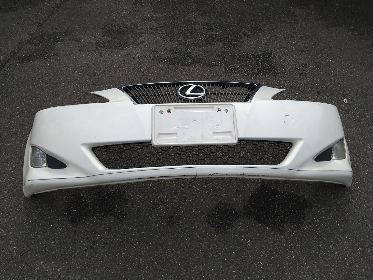 20系 IS250 レクサス 純正 フロントバンパー 062 パール GSE 20 21 前期 ホワイト 白 350拍卖