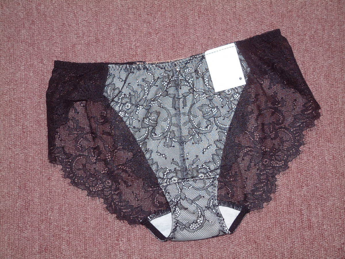 ★定価2310円 ワコール アンフィ wacoal AMPHI 透明感のあるアイラッシュレース ショーツ Mサイズ PYJ140BL ★拍卖