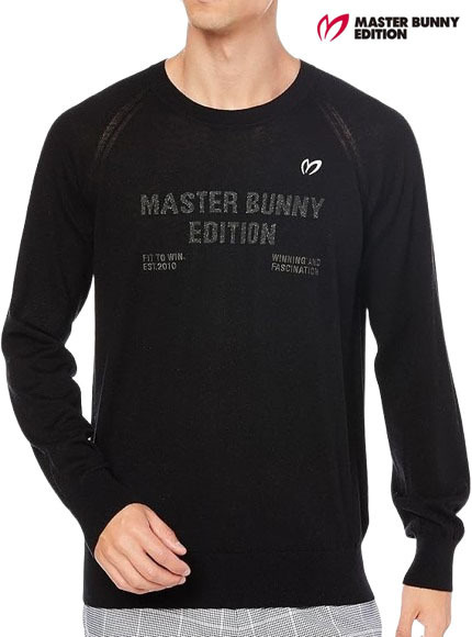 ○★新品未使用 MASTER BUNNY EDITION(マスターバニーエディション) クルーネックニット 6 ブラック★○拍卖