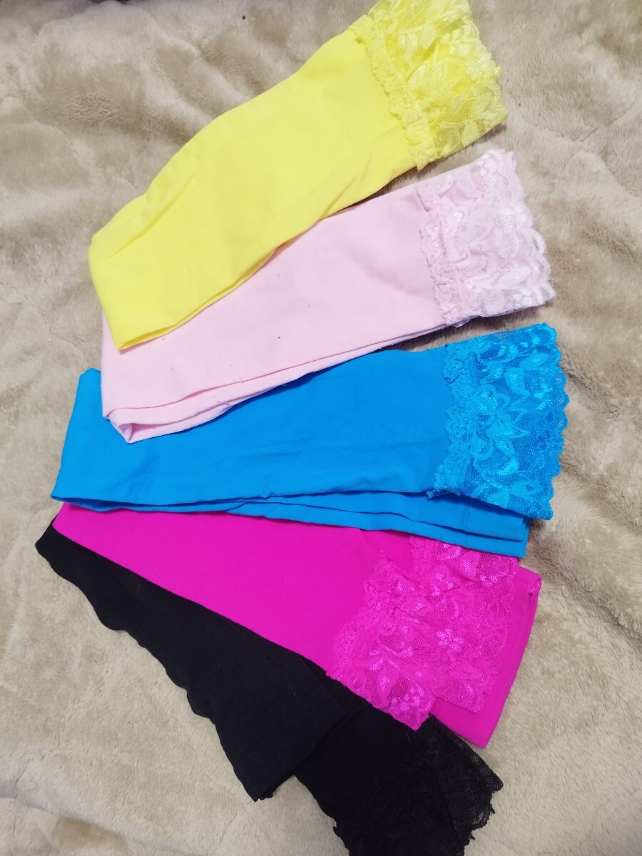 新品レース付きレギンス★5枚まとめ売り拍卖