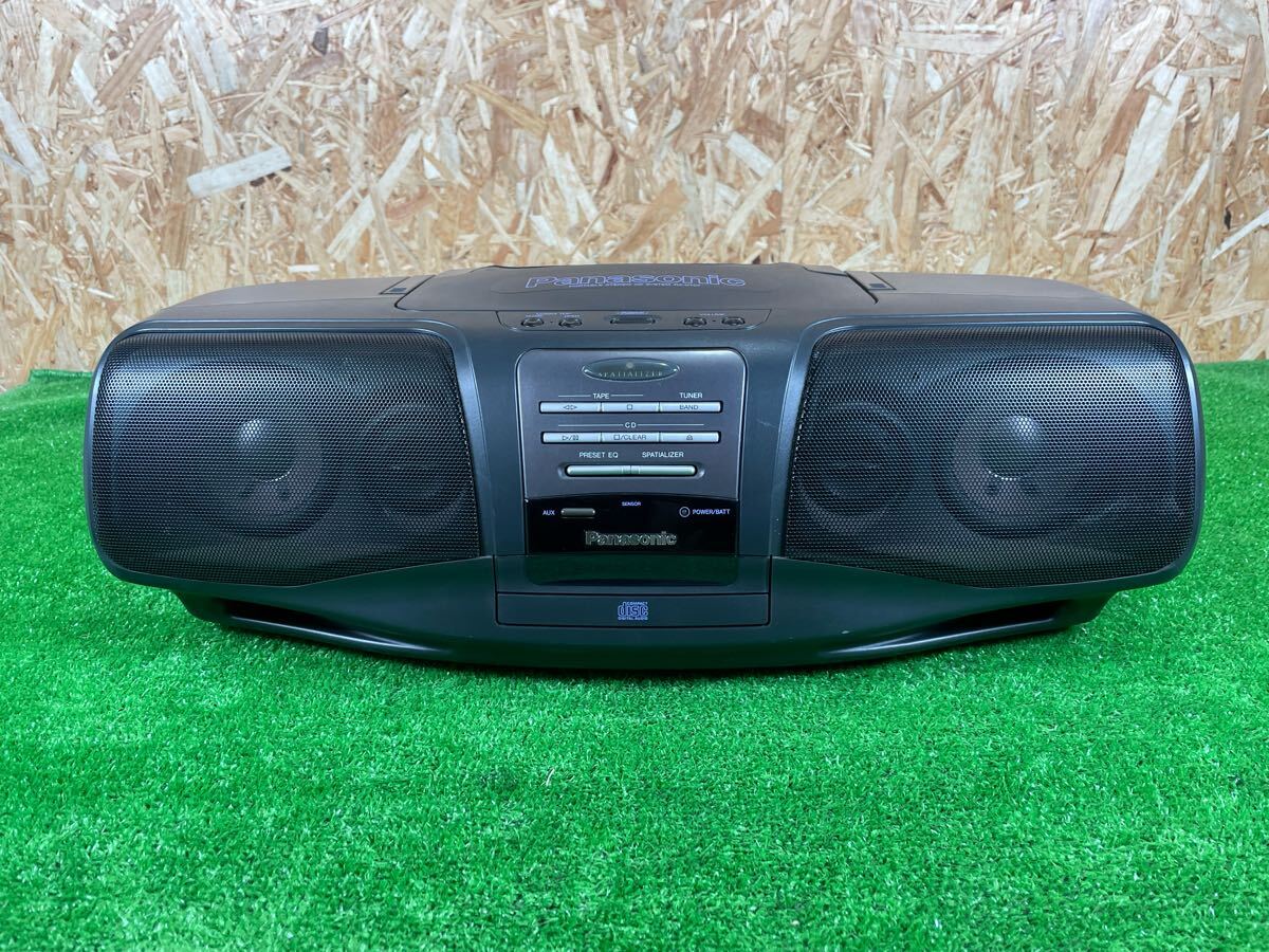 2B25 パナソニック Panasonic RX-DT07 コブラトップ CDラジカセ AM FM ダブルカセット 通電OK 現状品 リモコンなし拍卖