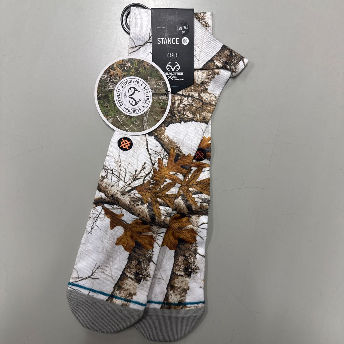 STANCE スタンス ハイソックス リアルツリー REALTREE 未使用 靴下 24.0-26.0㎝ メンズ medium ミディアム Mサイズ拍卖
