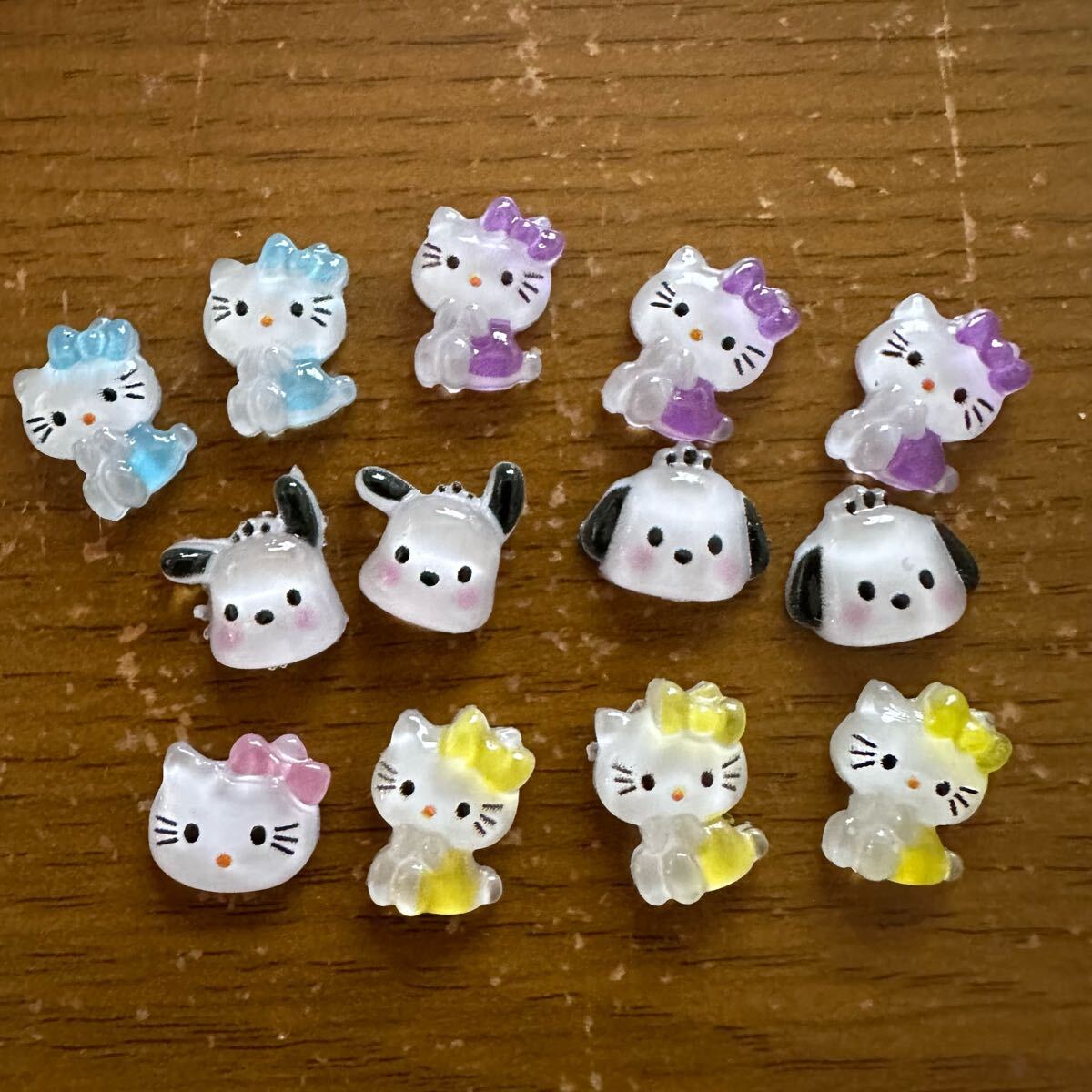 サンリオ デコパーツ キティちゃん ポチャッコ ネイルパーツ 13個 デコレーションパーツ ハローキティ拍卖