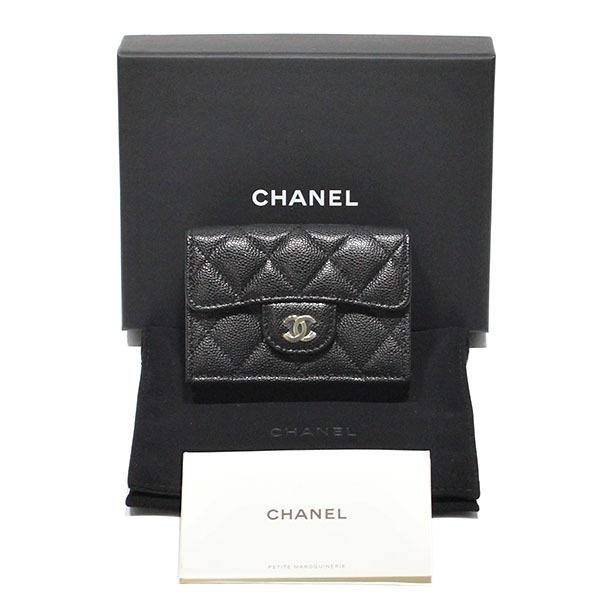 シャネル CHANEL マトラッセ キャビアスキン クラシックスモール 三つ折り財布 AP0230 ブランド Wホック ウォレット 女性 レディース拍卖