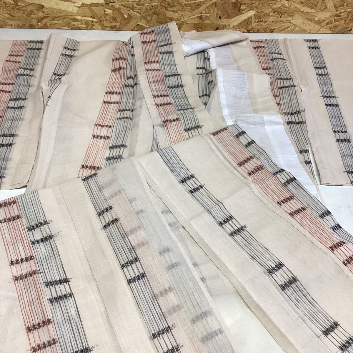 和装 着物 薄手 ベージュ シンプル カジュアル レディース (さ84)拍卖