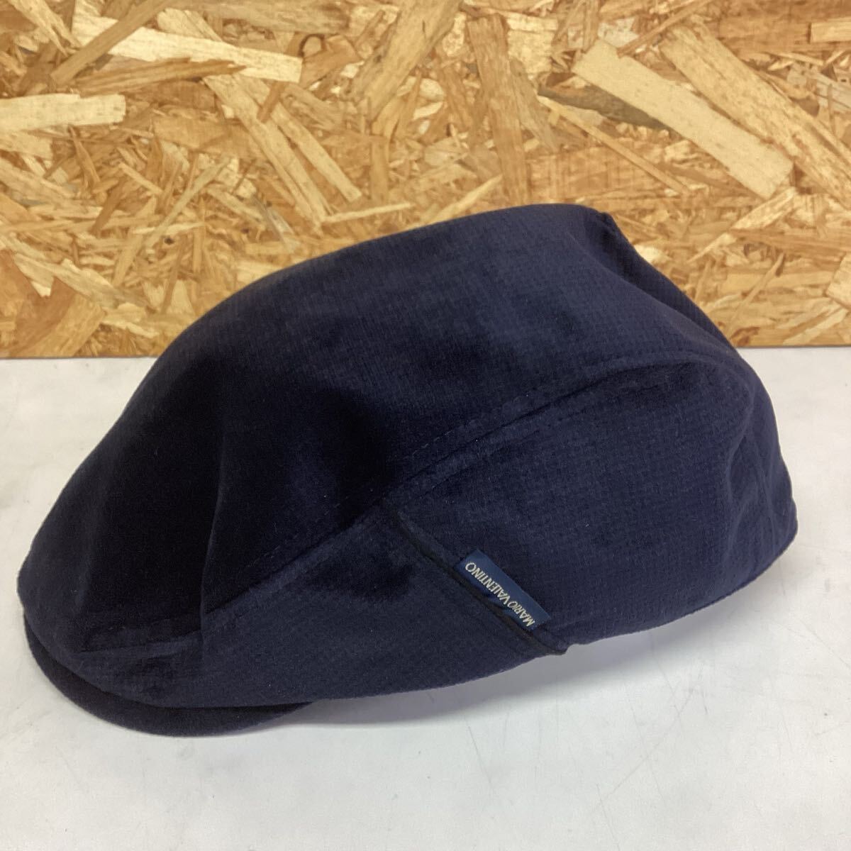 フリース マリオバレンチノ ハンチング ネイビー Mサイズ 帽子 調整(つ53)拍卖