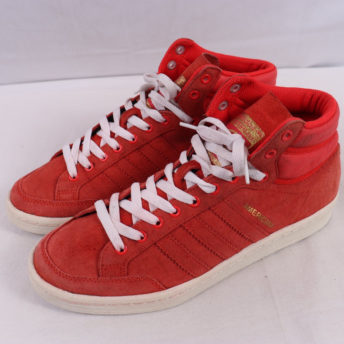 AMERICANA HI 88 27.0cm/adidas アメリカーナ ハイ 88 アディダス スニーカー 赤 レッド 白 中古 古着 メンズ ad5940拍卖