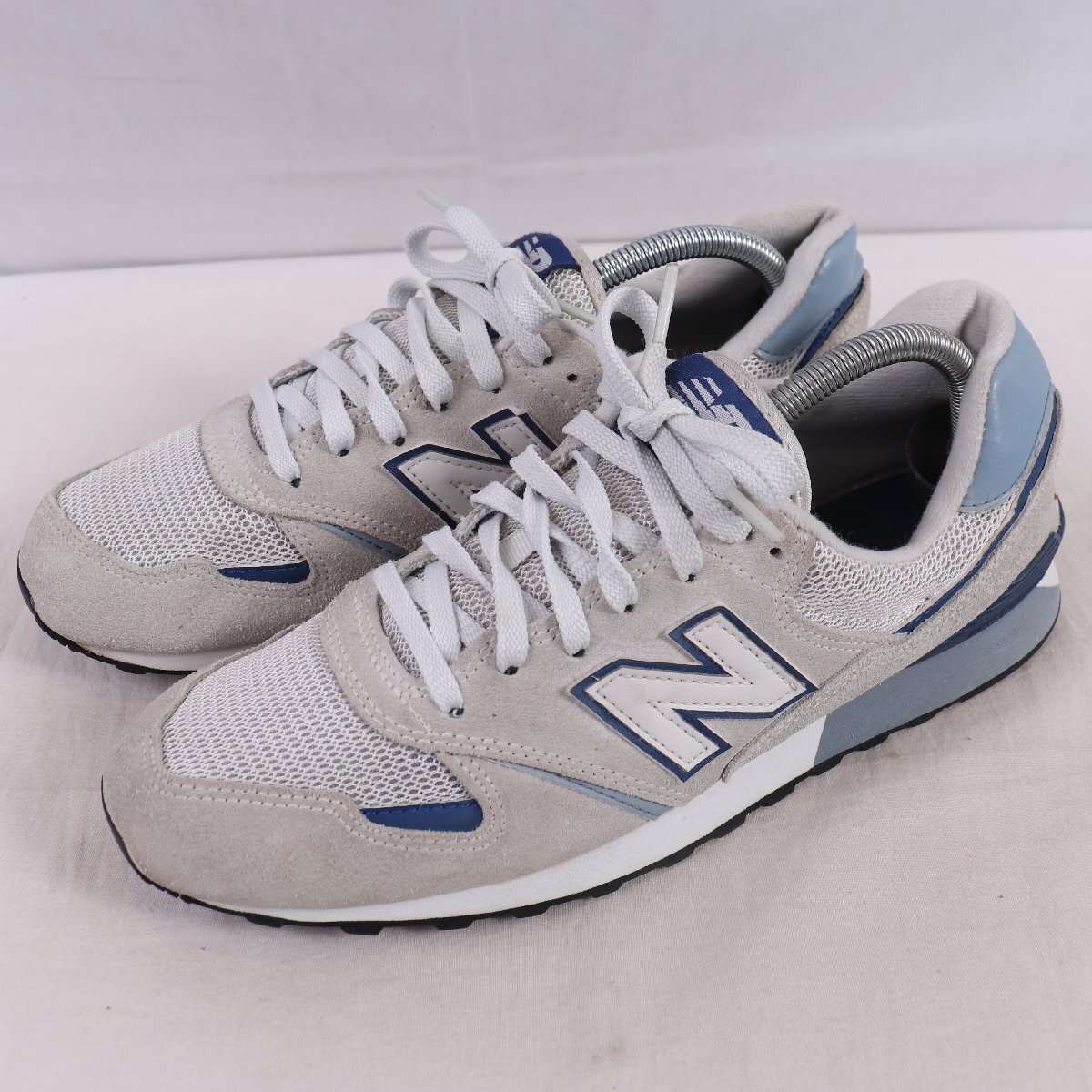 446 ニューバランス 26.5cm/new balance グレー 灰色 青 水色 白 中古 古着 スニーカー メンズ yy254拍卖