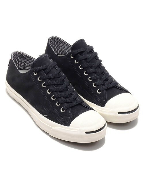 2.2万★美品 防水 ゴアテックス コンバース ジャックパーセル スエード 24.5cm CONVERSE GORE-TEX JACK PURCELL SUEDE 33300400 黒 本革拍卖