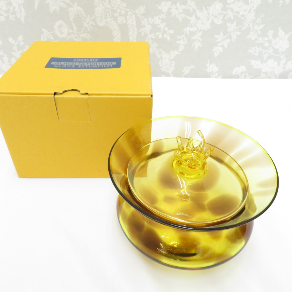 Sghr スガハラ キッチン用品 サバンナ ガラス容器 小物入れ ふたもの キャンディーボックス 箱有拍卖