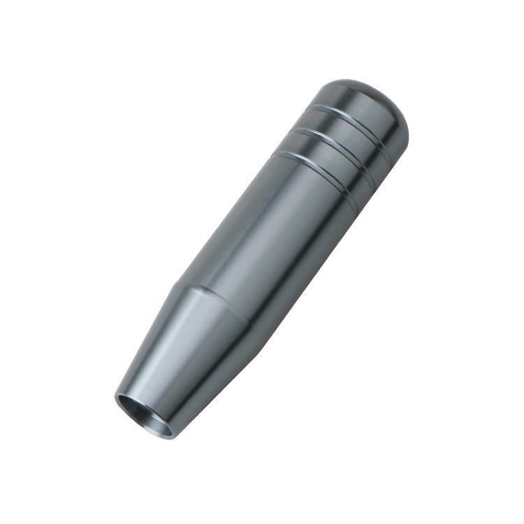 新品 汎用 MT車 アダプター付 アルミ削り出しロング 13cm シフトノブ カラー:ガンメタリック拍卖