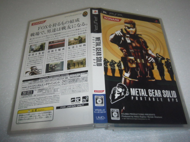 中古 PSP メタルギアソリッド オプス OPS 動作保証 同梱可拍卖