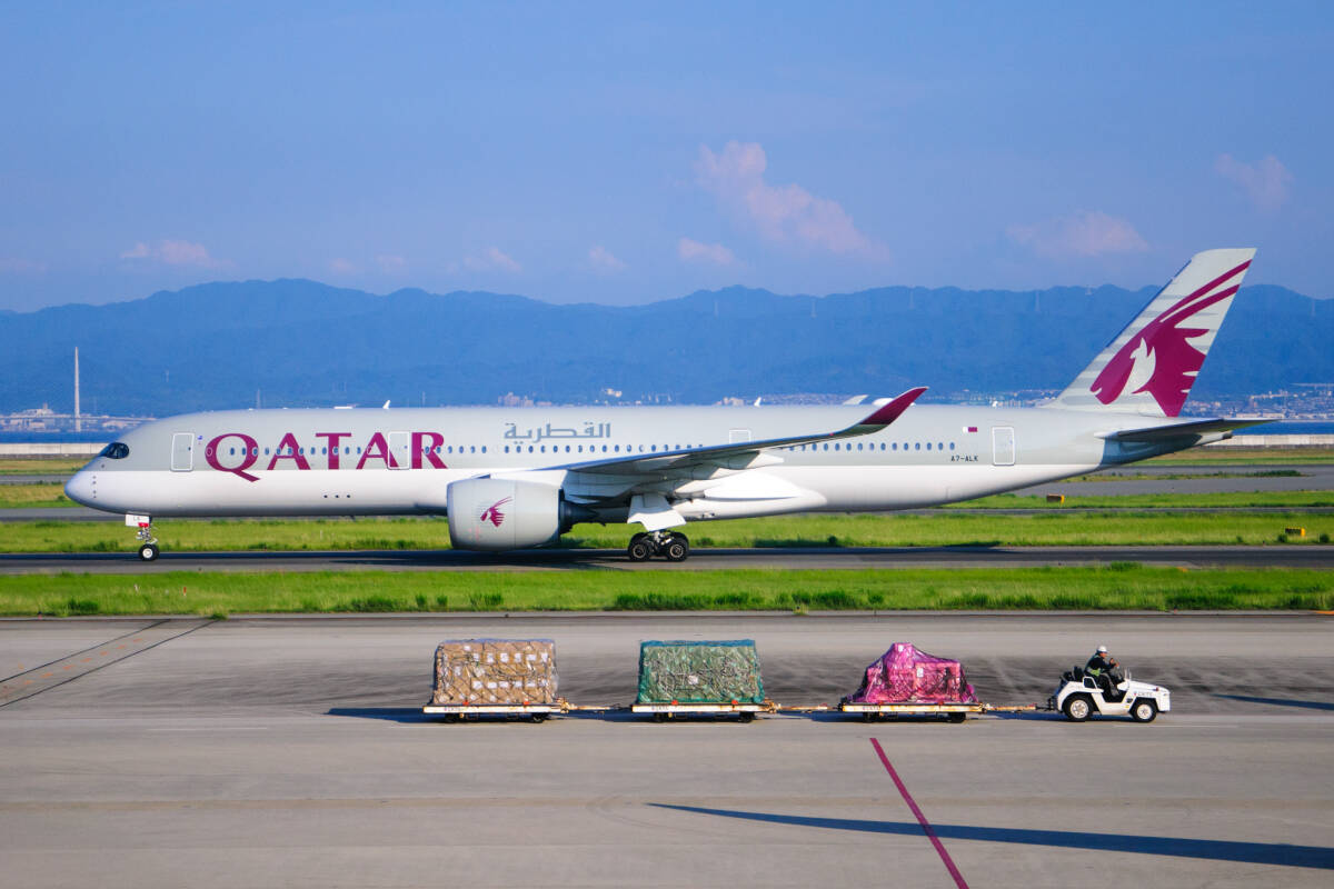 飛行機 デジタル 画像 A350 カタール航空 2拍卖
