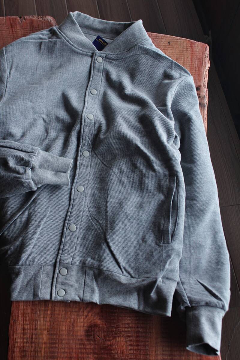 MANGROVE(マングローブ)★ リバーシブル・スナップスウェットジャケット新XL グレー★裏サーマル拍卖