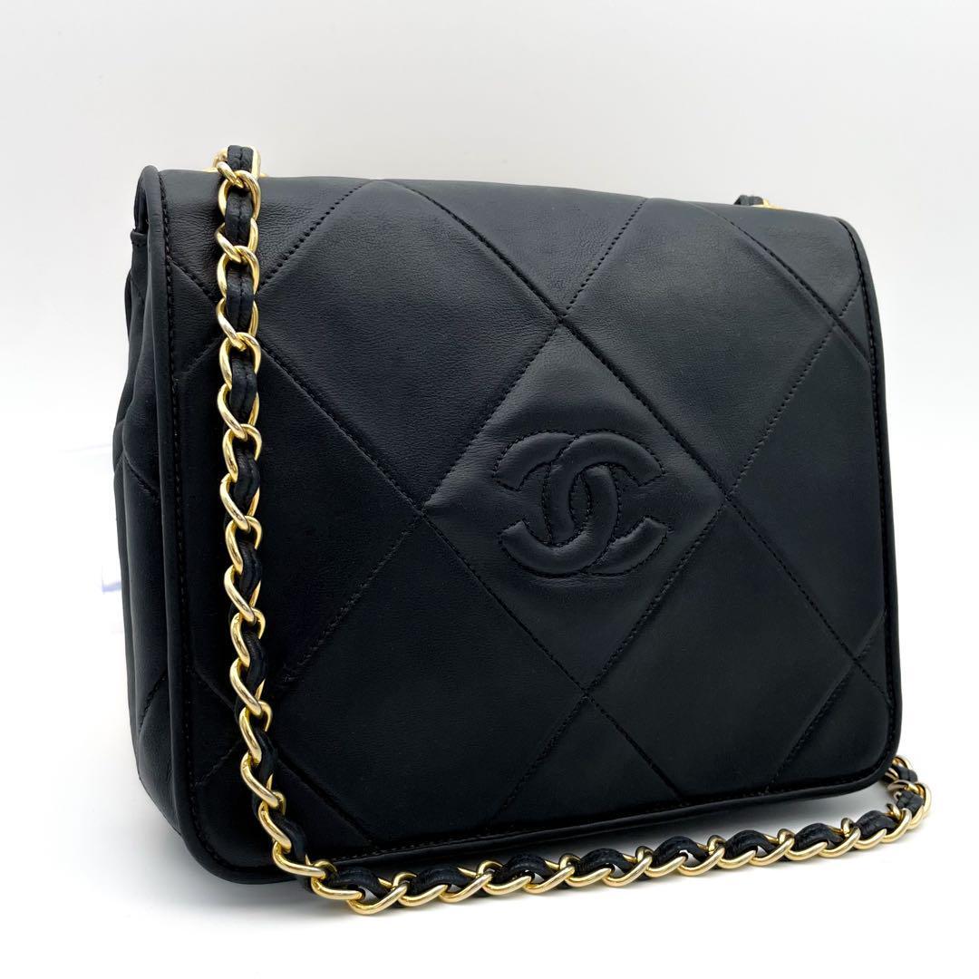 【極美品】シャネル CHANEL マトラッセミニ チェーンショルダーバッグ ラムスキン ココマーク ミニバッグ ヴィンテージ オールドシャネル拍卖