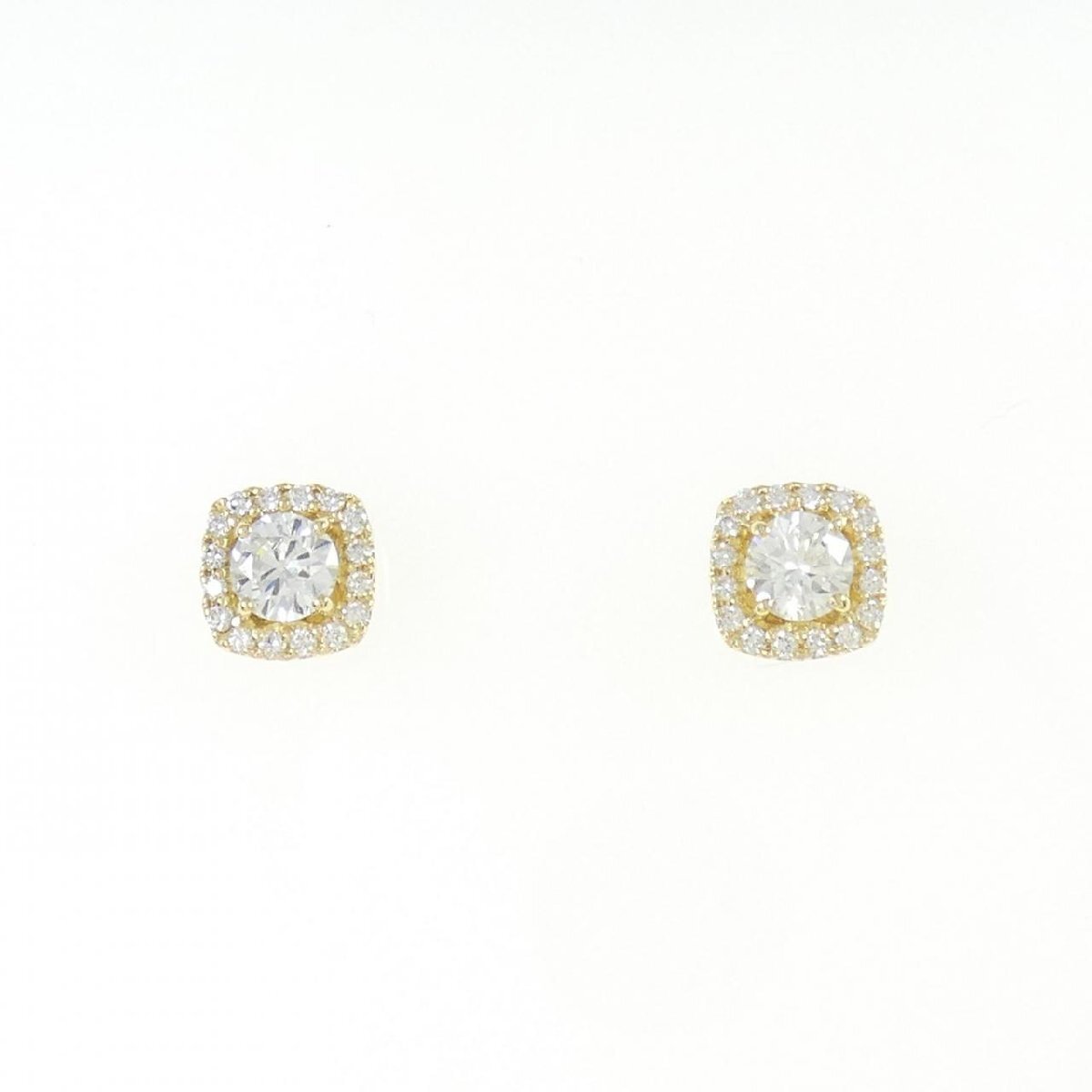【リメイク】K18YG/ST ダイヤモンド ピアス 0.321CT 0.332CT H SI1 Good拍卖