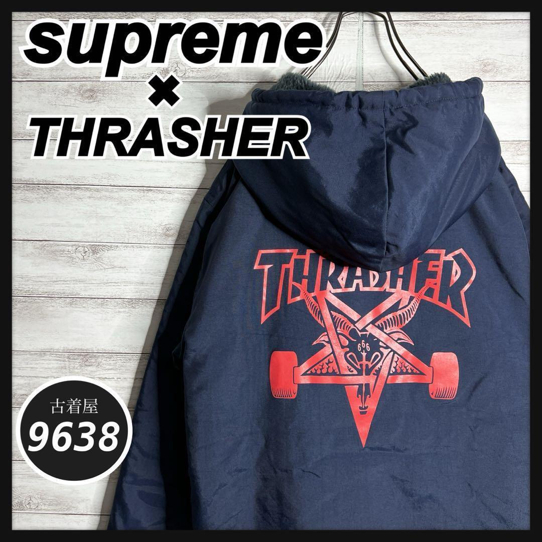 【入手困難!!】シュプリーム×スラッシャー バックプリントブルゾン アウター拍卖