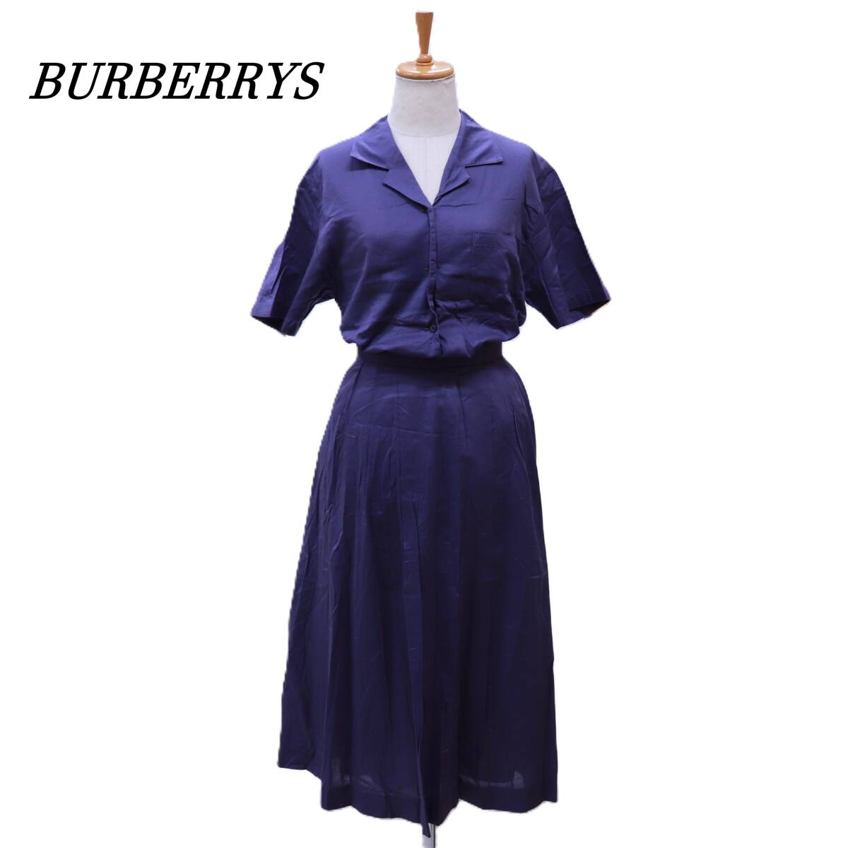 BURBERRYS◆バーバリーズ/半袖シャツ・スカート/上下セット/青紫拍卖