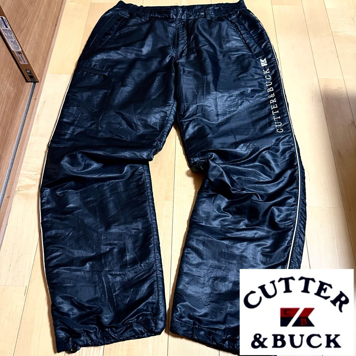 カッターアンドバッグLL★中綿パンツ ウエスト86〜94 メンズ ロゴ刺繍 高級ゴルフブランド拍卖