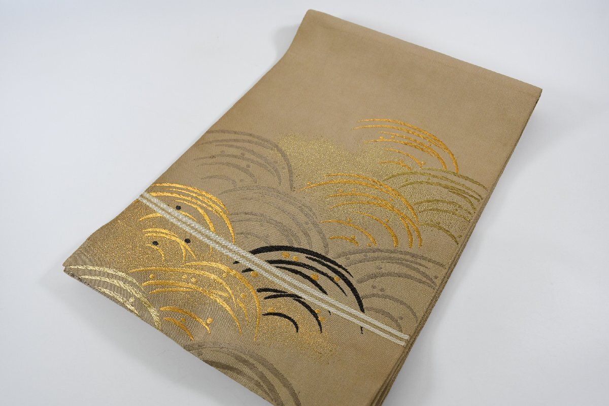 袋名古屋帯 アンティーク 梅雨芝 帯丈390cm ★着物屋 ne-14024 桜庭呉服店拍卖