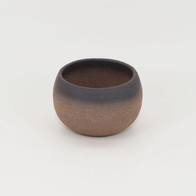 盆栽鉢 萬古焼 万古焼 黒吹丸 3号 幅9.8cm×高さ6.3cm 陶器鉢 ミニ盆栽 ミニミニ 盆栽 丸み 和鉢 和 盆栽妙拍卖