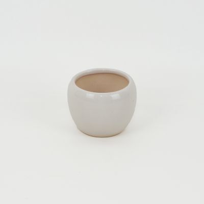 盆栽鉢 萬古焼 万古焼 白 2号 1501-WY 幅6.2cm×高さ5cm 陶器鉢 なめなか モダン ミニ盆栽 ミニミニ 盆栽 和モダン 和鉢 盆栽妙拍卖