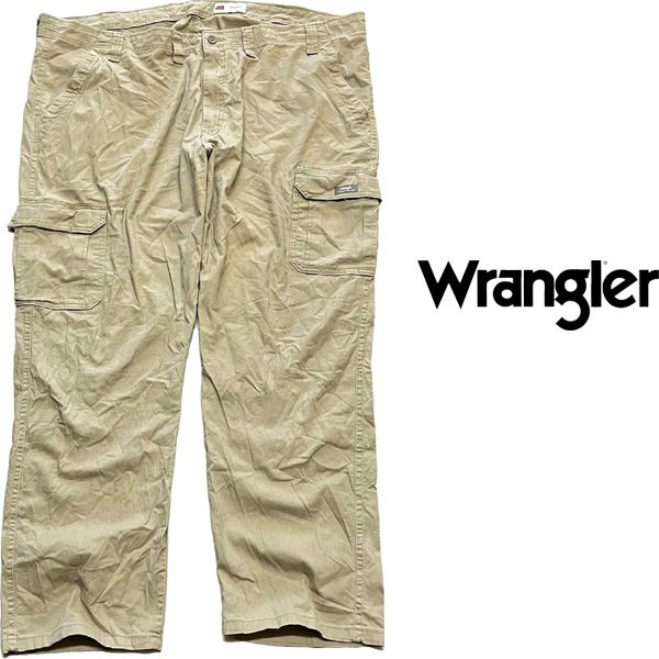 1点物◆ラングラーXXXXLビッグサイズ48カーゴパンツ古メンズレディースOKアメカジ90sストリート/スポーツ登山ブランド釣りベージュ茶348266拍卖