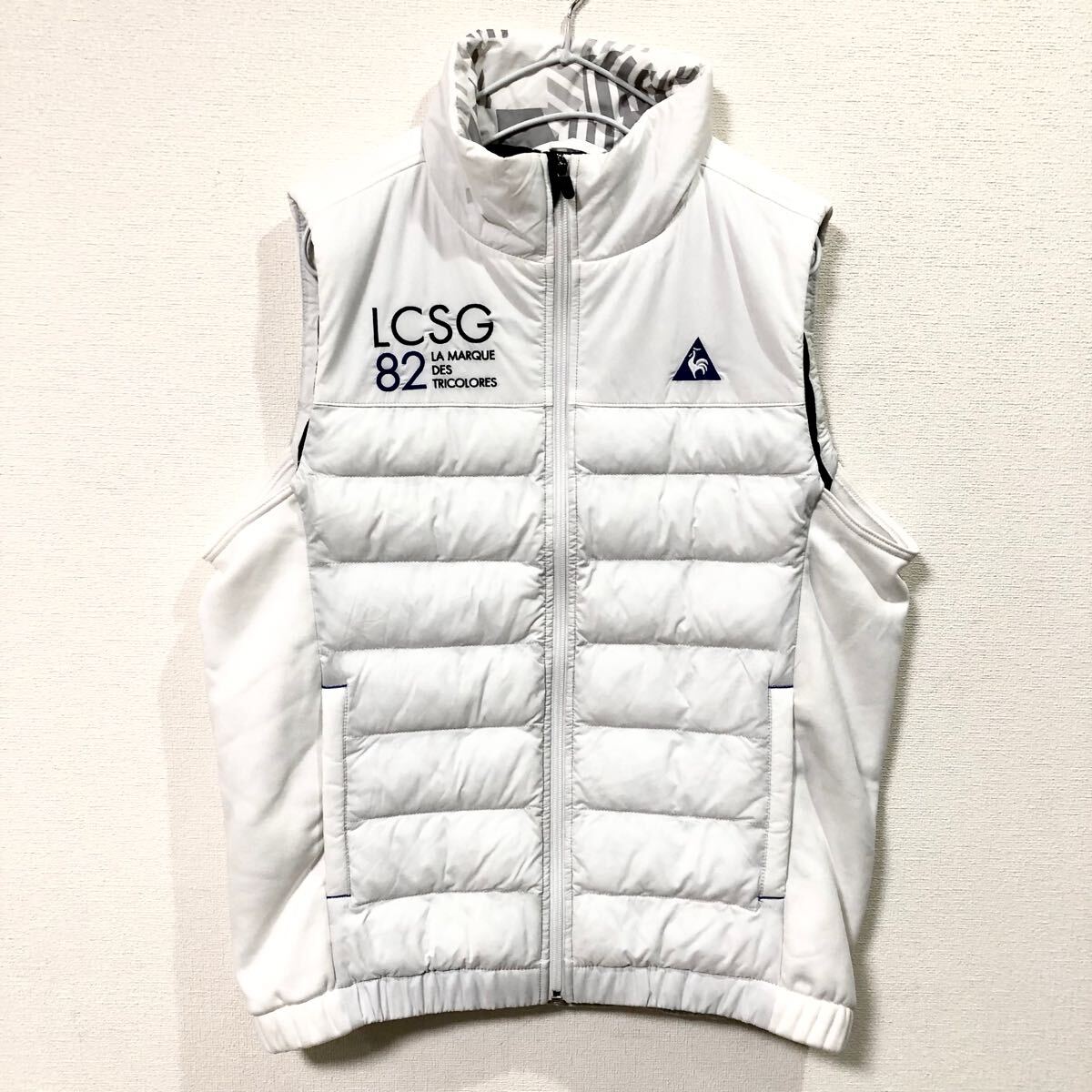 ◎ ルコックスポルティフ le coq sportif ゴルフウェア アウターベスト メンズ Mサイズ 中綿 ホワイトQGMQJK52拍卖