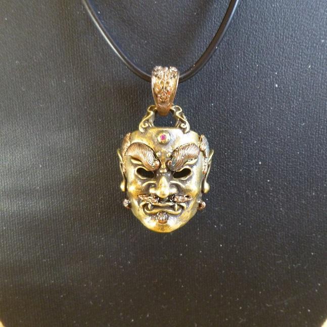 金剛力士面 ネックレス 銅 仁王 アクセサリー お守り拍卖