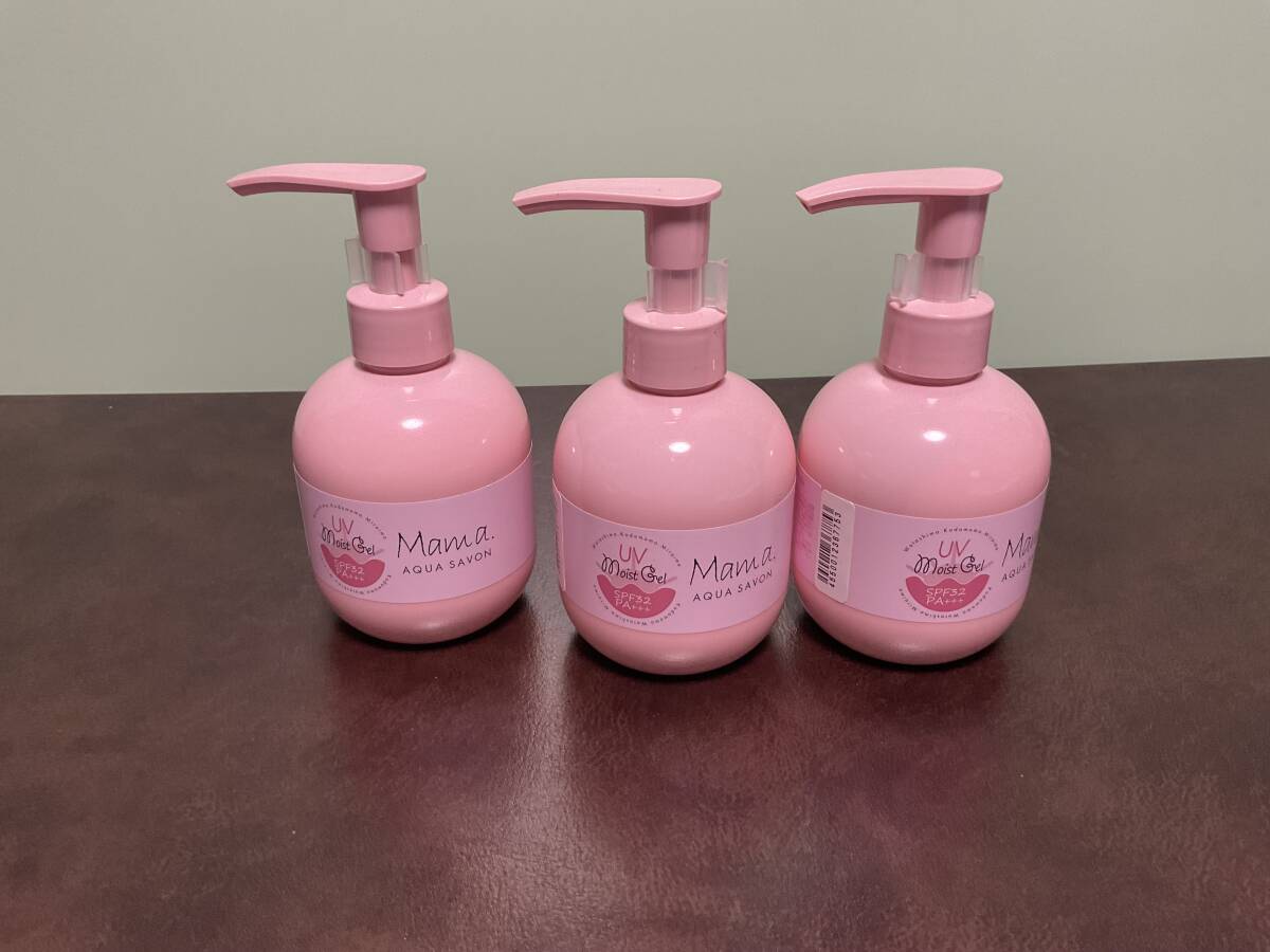 ⑥新品★ ママ アクア シャボン UVモイストジェル 90g 3個セット (日焼け止めジェル)拍卖