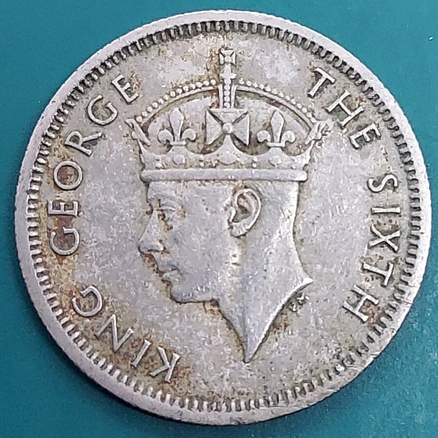 イギリス領マラヤ 10セント白銅貨 1950年 ヴィンテージコイン アンティーク硬貨 海外コイン拍卖