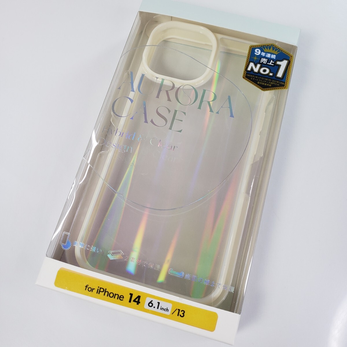 iPhone13 iPhone14 ハイブリッドケース ホワイト オーロラ 1588拍卖