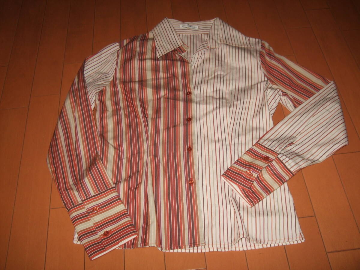 美品送料込即決☆ナラカミーチェ ストライプデザインシャツ☆サイズⅠ拍卖