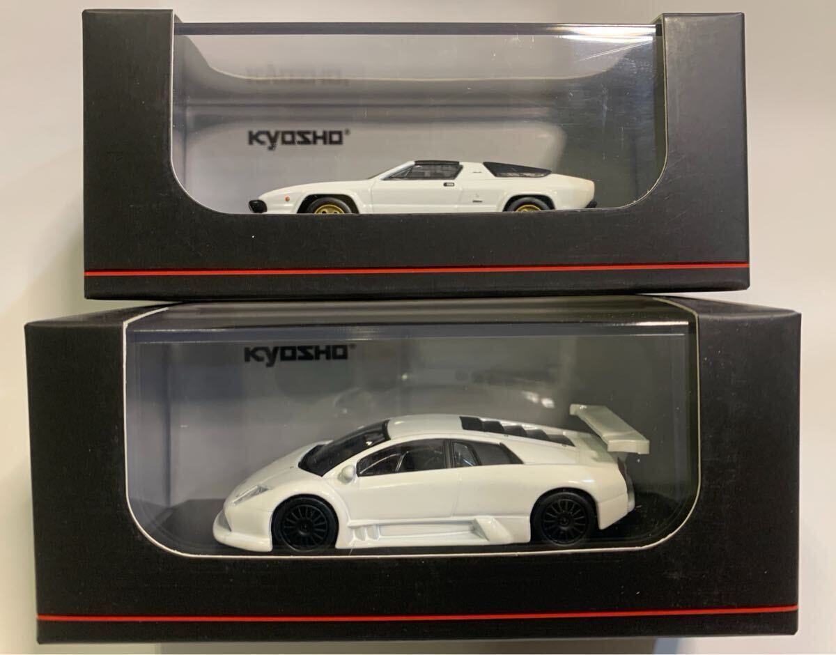 京商 ビーズコレクション? 1/64 ランボルギーニ ☆シルエット ホワイト ☆ムルシエラゴ R-GT ホワイト 2点拍卖