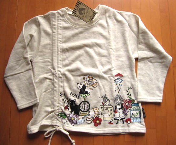 *送料無料*新品*140*ScoLar KID’S*薄グレー*長袖Tシャツ*スカラーキッズ*オートミール*スカラーちゃん*拍卖