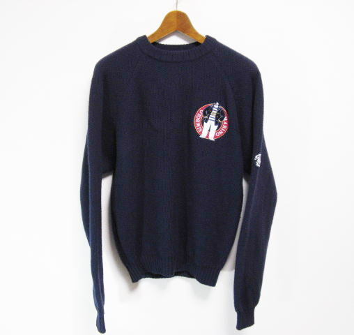 SINA COVA シナコバ クルーネック セーター 船長 ワッペン L 紺 ニット ネイビー 拍卖