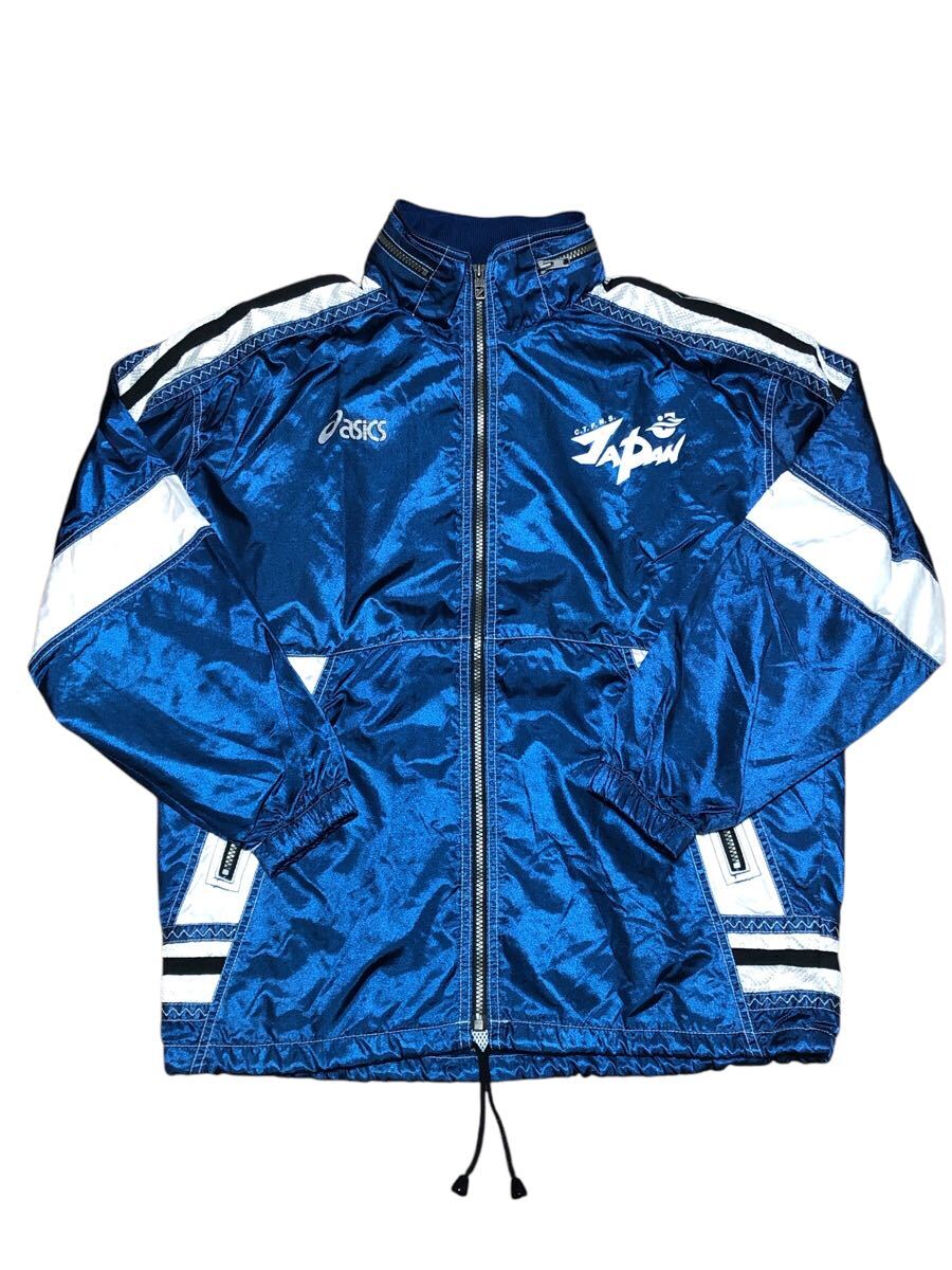 【水泳】日本代表 ナイロンジャケット アシックス Mサイズ 紺色拍卖