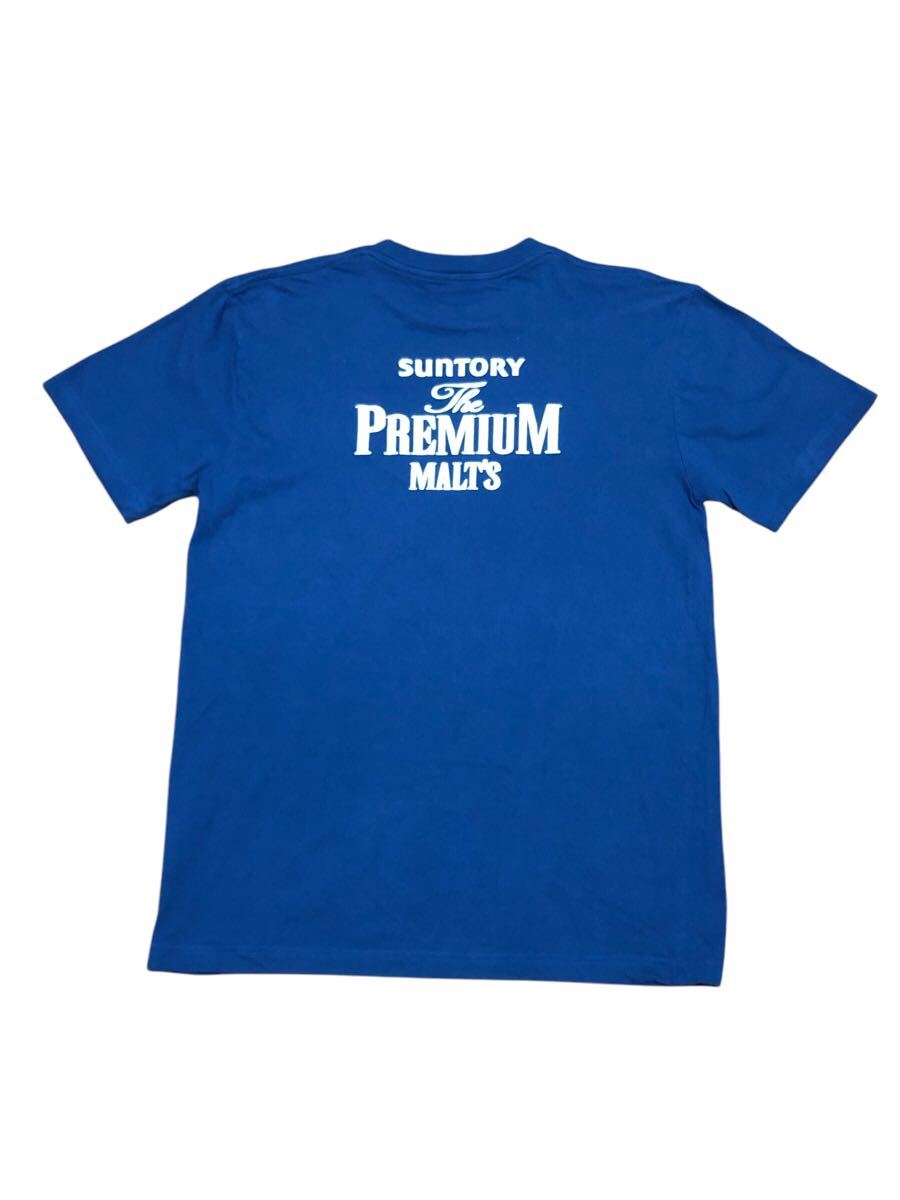 【企業物】サントリー プレミアムモルツ Tシャツ フリーサイズ 紺色拍卖