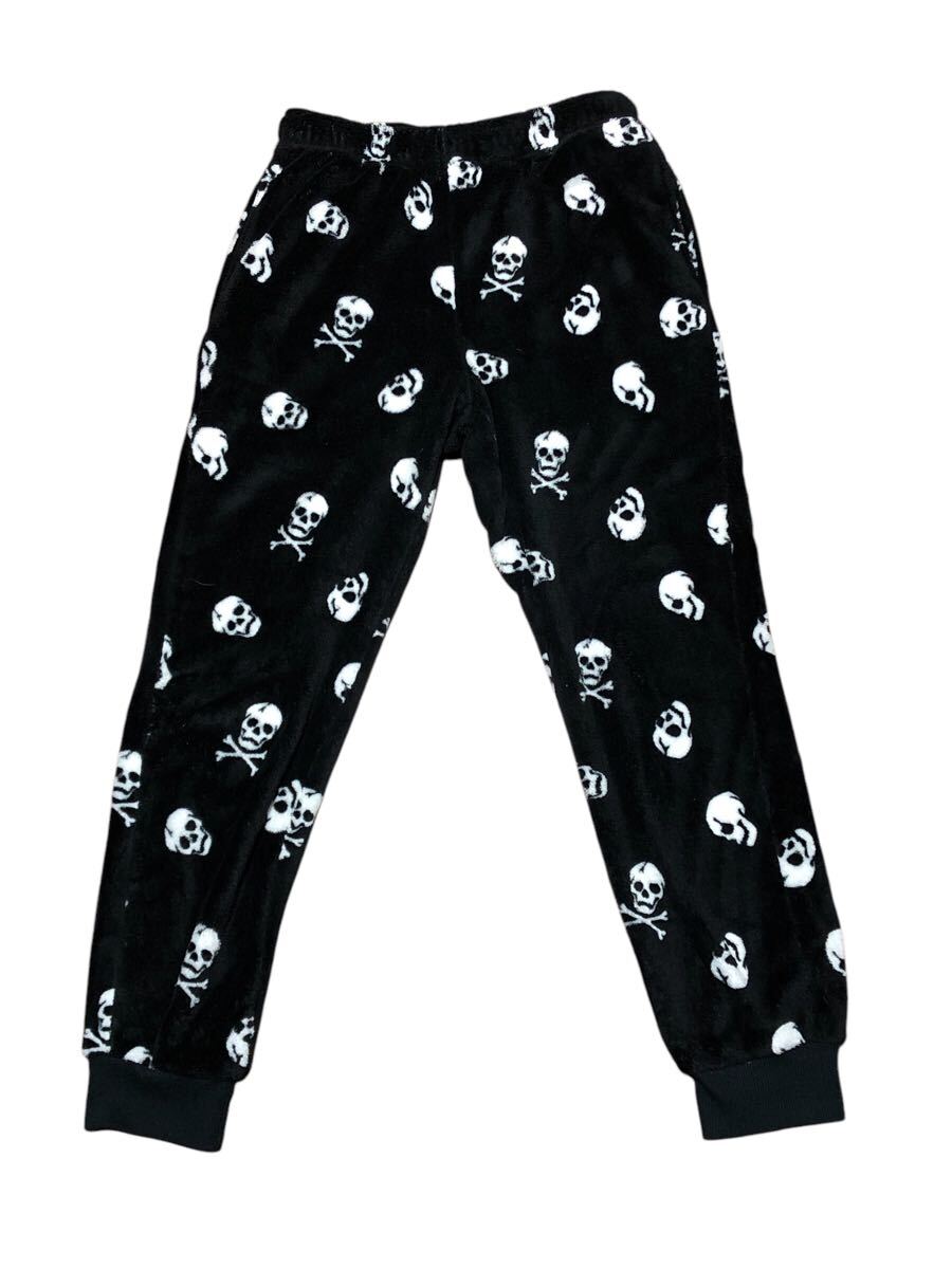 フリースパンツ ドクロ スカル Lサイズ 黒拍卖