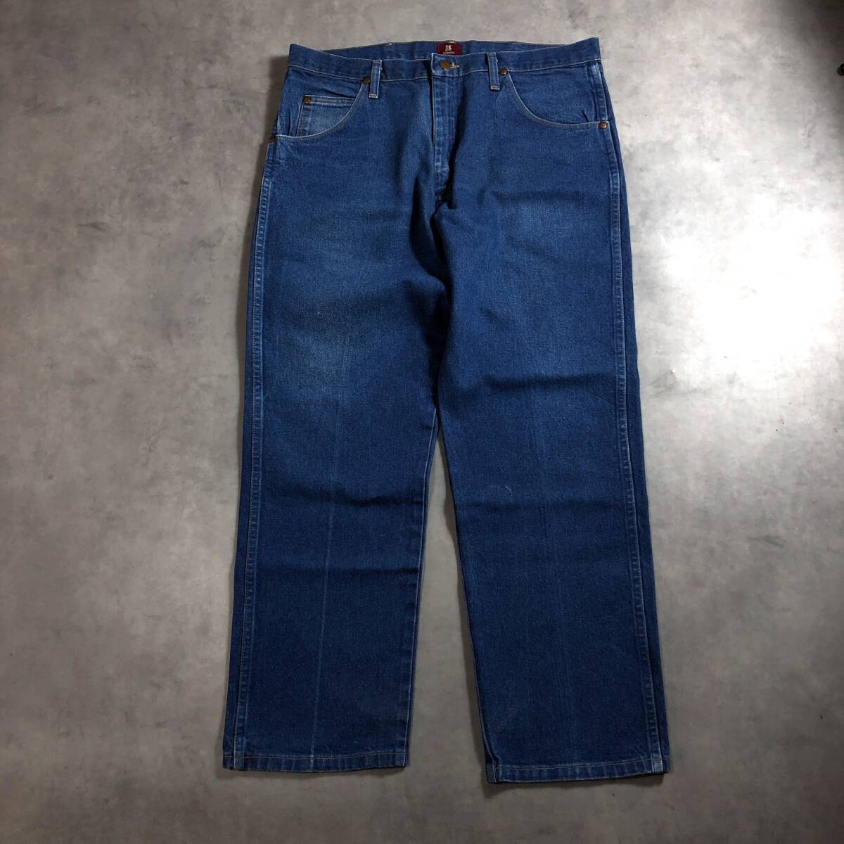 GQ1678◇Wrangler : 31MWZPW リラックスフィットストレートデニムパンツ◇w36◇インディゴブルー ワイド ラングラー拍卖