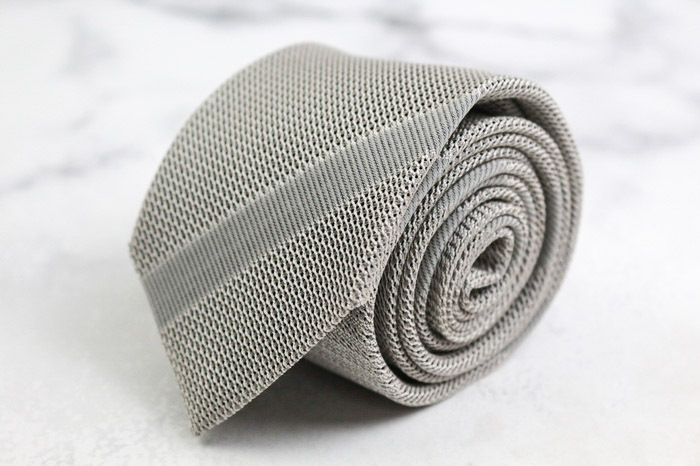 カルバンクライン ブランド ネクタイ ストライプ柄 格子柄 シルク ウール 日本製 PO メンズ グレー Calvin klein拍卖