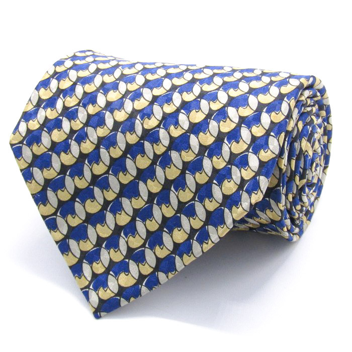 ウンガロ ブランド ネクタイ 総柄 ドット パネル柄 シルク イタリア製 PO メンズ ブラック emanuel ungaro拍卖