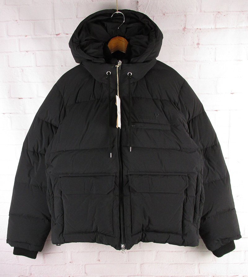 LWJ26748 Yohji Yamamoto ヨウジヤマモト GroundY GJ-J12-504 salt shrink typewriter down jacket ダウンジャケット ブラック 1 美品拍卖