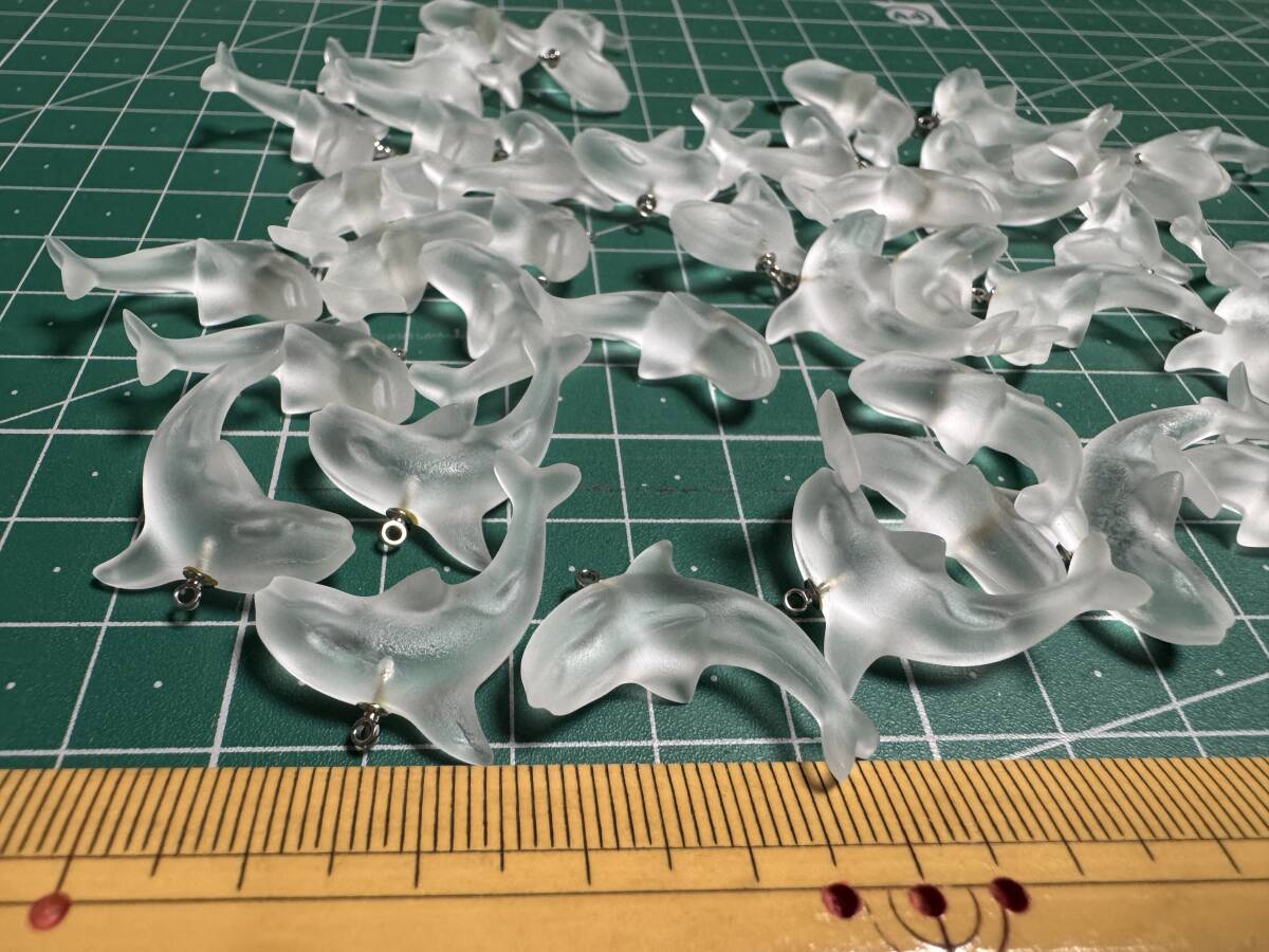 40個 #6755 イルカ クリスタルMF ヴィンテージ スワロフスキー アニマル モチーフ 廃盤 / SWAROVSKI ペンダントトップ 手芸などに 拍卖