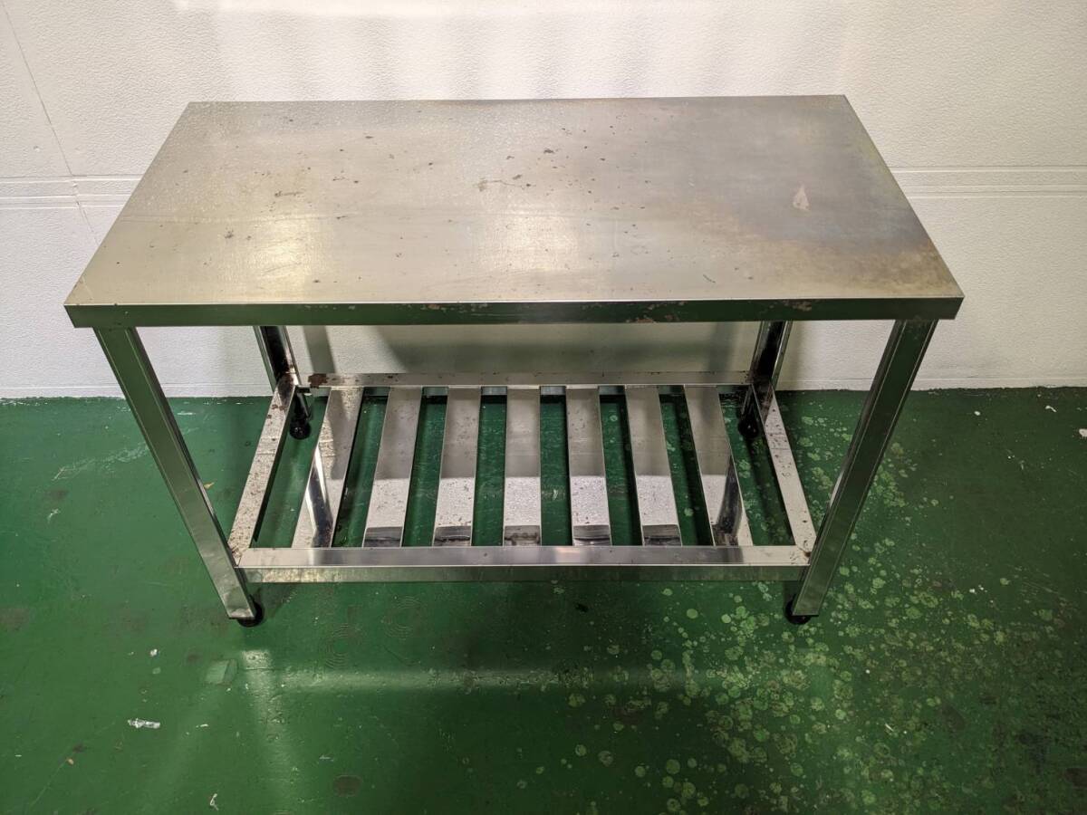 Y-20 ステンレス作業台 ガス台 コンロ台 コンパクト 調理台 業務用 机 テーブル 引取歓迎 W900×D450×H650【厨房市場八尾店】拍卖