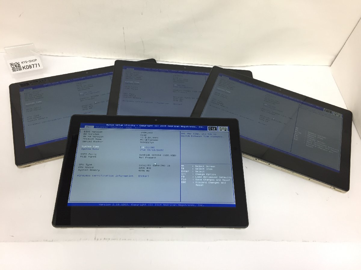 ジャンク10台セット/NEC VersaPro VS-4 PC-VKT12SGG4/Core i5 7Y54 1.20GHz/128GB/4GB/12.5インチ/高解像度/第7世代/AC欠品拍卖