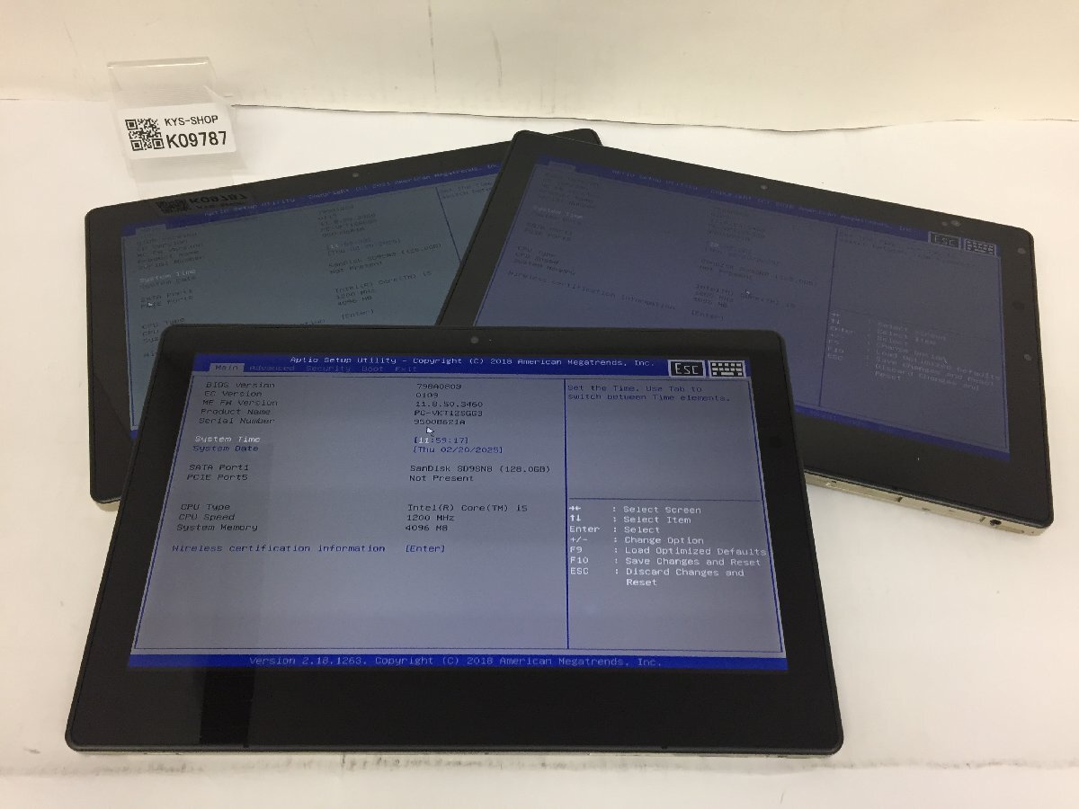 ジャンク3台セット/NEC VersaPro VS-3 PC-VKT12SGG3/Core i5 7Y54 1.20GHz/128GB/4GB/12.5インチ/高解像度/第7世代/AC欠品拍卖