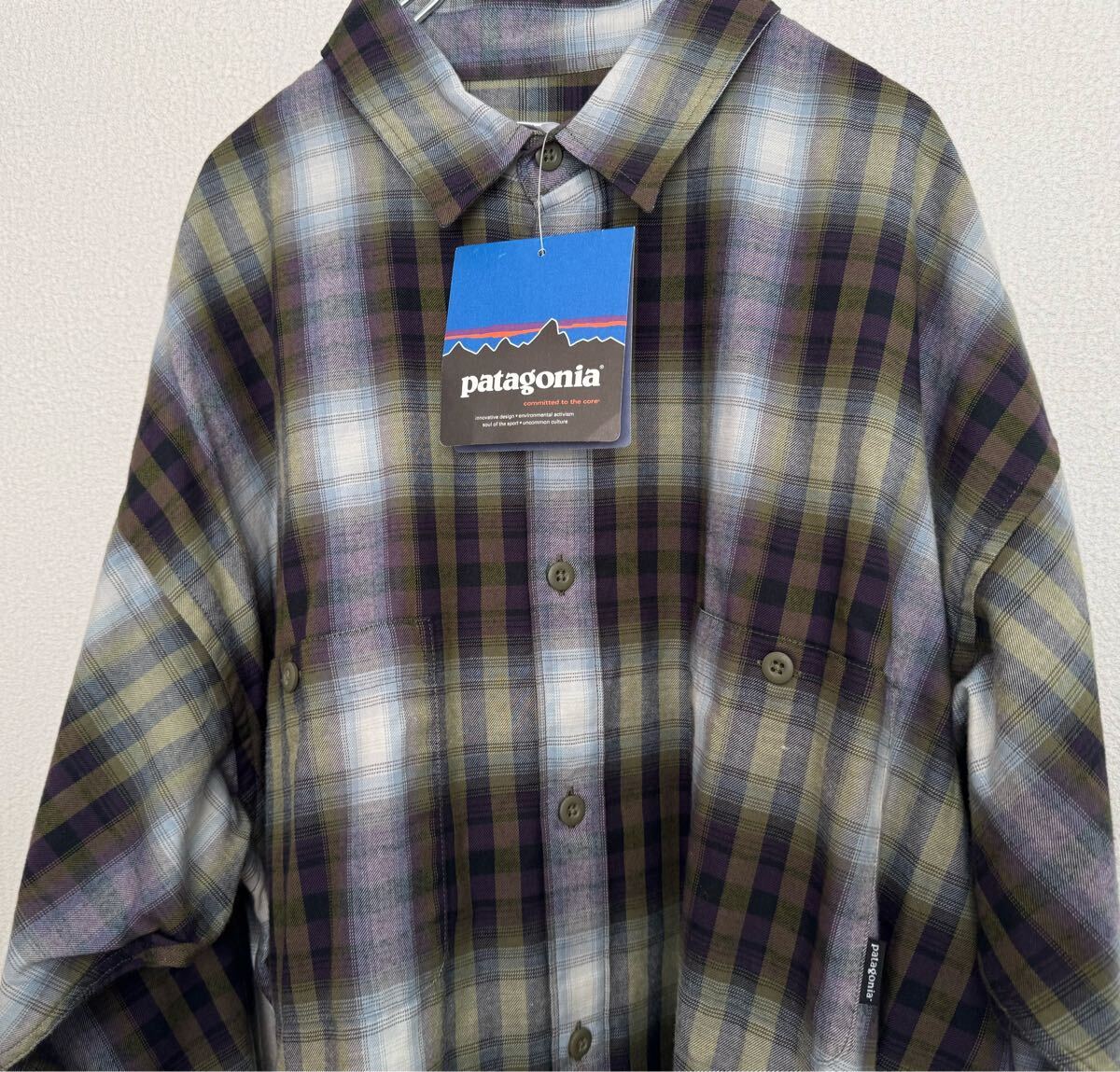 激レア デッドストック patagonia パタゴニア オンブレシャドーチェック ピマコットンシャツ 長袖シャツ ネルシャツ L拍卖